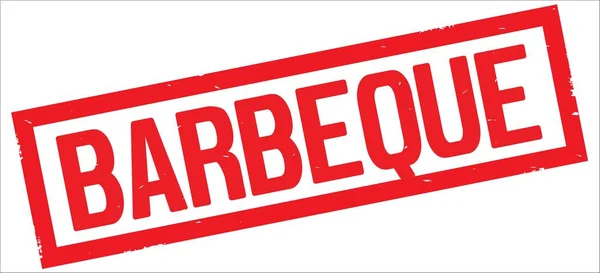 BARBEQUE text, on red rectangle border stamp.