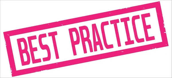 BEST PRACTICE text, on pink rectangle border stamp. — Stock Photo, Image