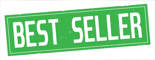 Bästa säljaren text, på full grön rektangel stämpel. — Stockfoto