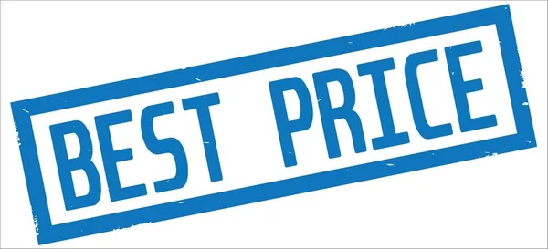 BEST PRICE text, on blue rectangle border stamp. — Stock Photo, Image