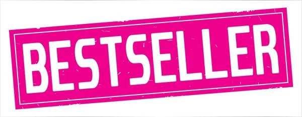 Bestseller text, på full rosa rektangel stämpel. — Stockfoto