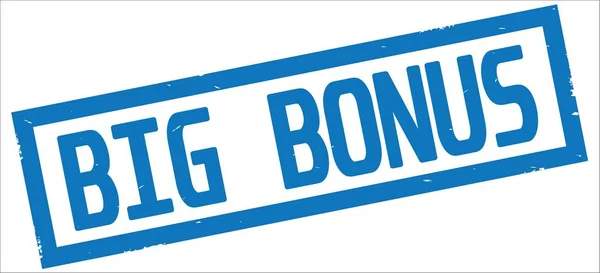 BIG BONUS texto, en azul rectángulo borde sello . —  Fotos de Stock