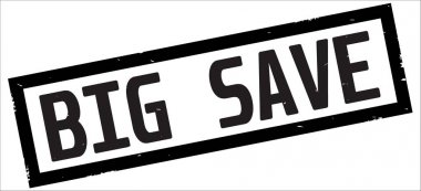 Metin, siyah dikdörtgen kenarlık damgası Kaydet Big.