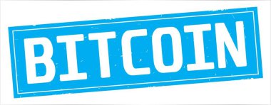 Bitcoin metni, tam camgöbeği dikdörtgen damgası.