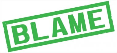 Suçlama metni, yeşil dikdörtgen kenarlık damgası.