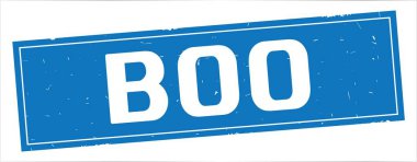 Metin, tam mavi dikdörtgen damgası boo.