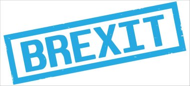 Brexit metni, camgöbeği dikdörtgen kenarlık damgası.