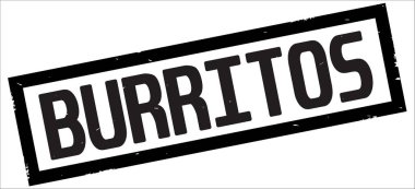Burrito metin, siyah dikdörtgen kenarlık damgası.