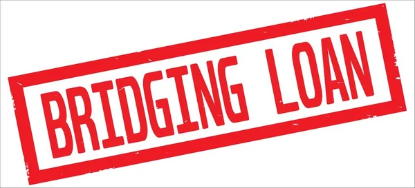 BRIDGING LOAN-tekst på rødt rektangelstempel . – stockfoto