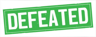 Tam yeşil dikdörtgen damga üzerinde mağlup metin.