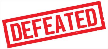 Kırmızı dikdörtgen kenarlık damga üzerinde mağlup metin.