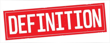 Tanım metni, tam kırmızı dikdörtgen damgası.