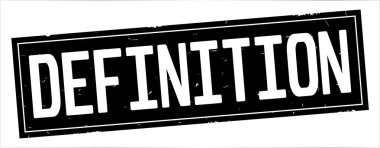 Tanım metni, tam siyah dikdörtgen damgası.