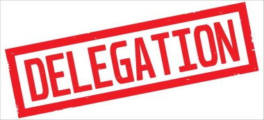 Kırmızı dikdörtgen kenarlık damga üzerinde temsilci seçme metin.