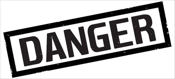 DANGER text, on black rectangle border stamp. — Stock Photo, Image