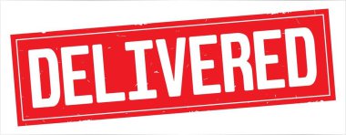 Tam kırmızı dikdörtgen damga üzerinde teslim edilen metin.