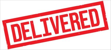 Metin, kırmızı dikdörtgen kenarlık damgası teslim.