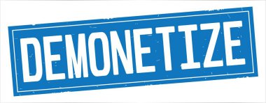 Metni, tam mavi dikdörtgen damgası demonetize.