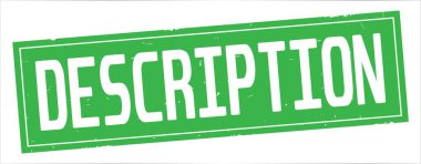 Açıklama metni, tam yeşil dikdörtgen damgası.
