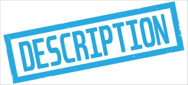 Açıklama metni, camgöbeği dikdörtgen kenarlık damgası.