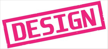 Pembe dikdörtgen kenarlık damga üzerinde tasarım metin.