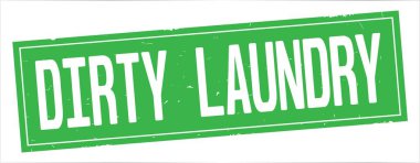 Tam yeşil dikdörtgen damga üzerinde kirli çamaşır metin.