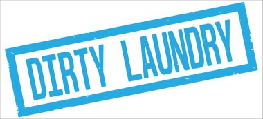 Camgöbeği dikdörtgen kenarlık damga üzerinde kirli çamaşır metin.