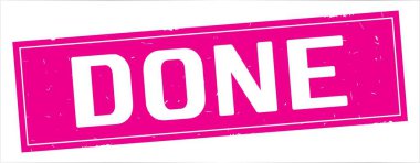 Tam pembe dikdörtgen damga üzerinde yapılan metin.