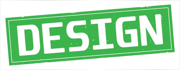 Designtext, auf grüner Rechteckmarke. — Stockfoto
