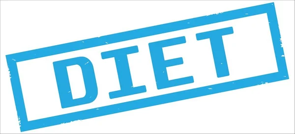 DIET text, on cyan rectangle border stamp. — Stock Photo, Image