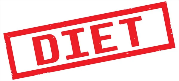 DIET text, on red rectangle border stamp. — Stock Photo, Image