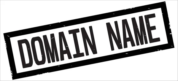 DOMAIN NAME text, on black rectangle border stamp.