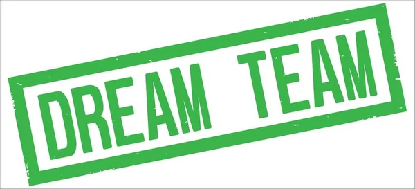 DREAM TEAM texto, en verde rectángulo borde sello . — Foto de Stock