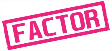 Pembe dikdörtgen kenarlık damga üzerinde faktör metin.