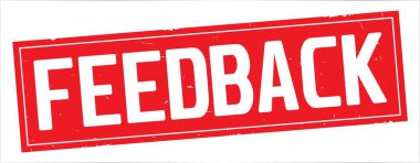 Geri bildirim metni, tam kırmızı dikdörtgen damgası.