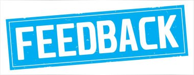 Geri bildirim metni, tam camgöbeği dikdörtgen damgası.