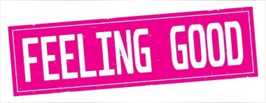 Duygu iyi metni, tam pembe dikdörtgen damgası.