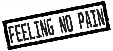 Siyah dikdörtgen kenarlık damga üzerinde No Pain metin duygu.