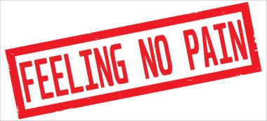Kırmızı dikdörtgen kenarlık damga üzerinde No Pain metin duygu.