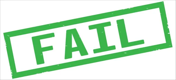 FAIL text, on green rectangle border stamp. — Stock Photo, Image