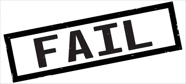 FAIL text, on black rectangle border stamp. — Stock Photo, Image