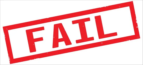 FAIL text, on red rectangle border stamp. — Stock Photo, Image