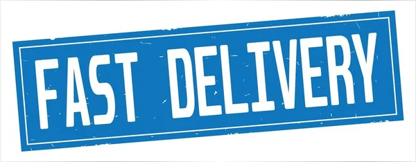 FAST DELIVERY text, on full blue rectangle stamp. — Stock Photo, Image