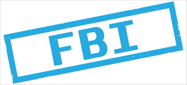Fbi-Text, auf Cyan-Rechteck-Randmarke. — Stockfoto