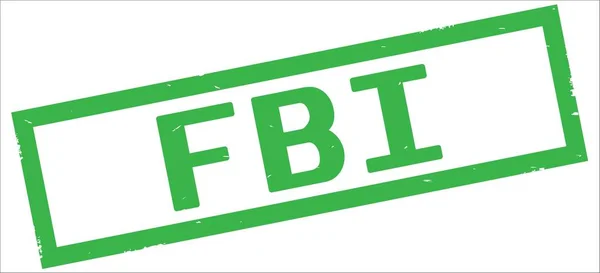 Fbi-Text, auf grünem Rechteck-Randstempel. — Stockfoto