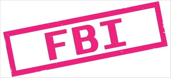 FBI text, on pink rectangle border stamp. — Stock Photo, Image