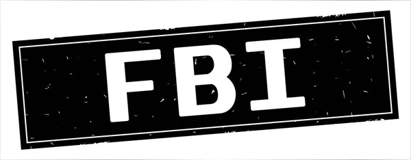 Fbi のテキスト、完全な黒の四角形のスタンプに. — ストック写真