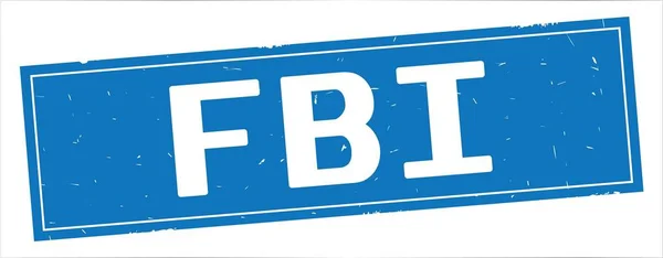 완전 파란색 사각형 스탬프에 Fbi 텍스트. — 스톡 사진