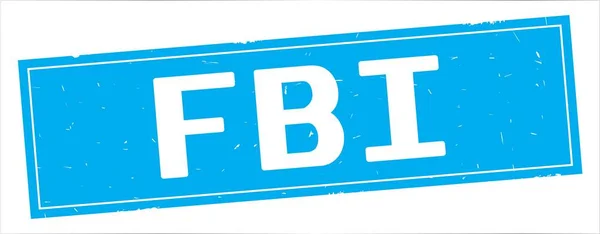 FBI text, på full cyan rektangel stämpel. — Stockfoto