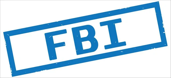 Fbi-Text, auf blauem Rechteck-Randstempel. — Stockfoto